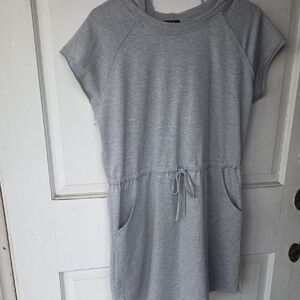 Rue 21 Summer Heather Gray Knit Dresss Pockets Vintage Size Large. Nice. Vintage